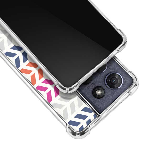 Striped Chevron Moto G Power 5G (2025) Clear Case