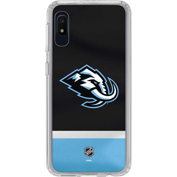 NHL Utah Mammoth Striped Jersey Galaxy A10e Clear Case