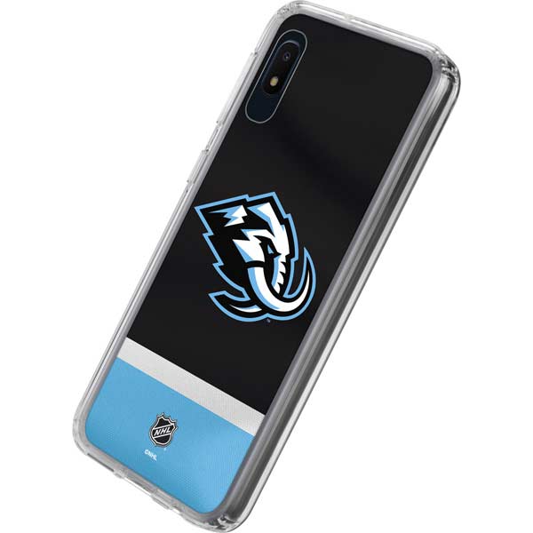 NHL Utah Mammoth Striped Jersey Galaxy A10e Clear Case