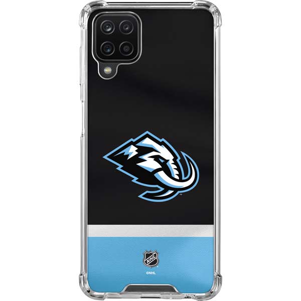 NHL Utah Mammoth Striped Jersey Galaxy A12 Clear Case