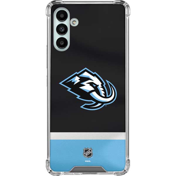 NHL Utah Mammoth Striped Jersey Galaxy A13 5G Clear Case