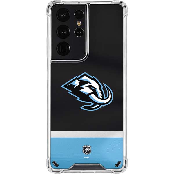 NHL Utah Mammoth Striped Jersey Galaxy S21 Ultra 5G Clear Case