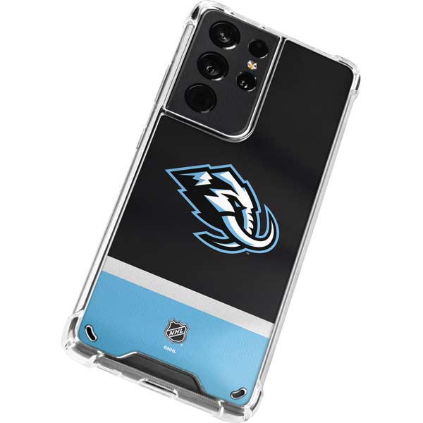 NHL Utah Mammoth Striped Jersey Galaxy S21 Ultra 5G Clear Case