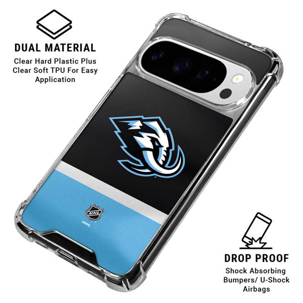 NHL Utah Mammoth Striped Jersey Google Pixel 10 Pro XL Clear Case
