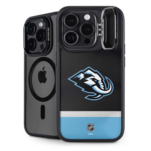NHL Utah Mammoth Striped Jersey iPhone 14 Pro Kickstand Case