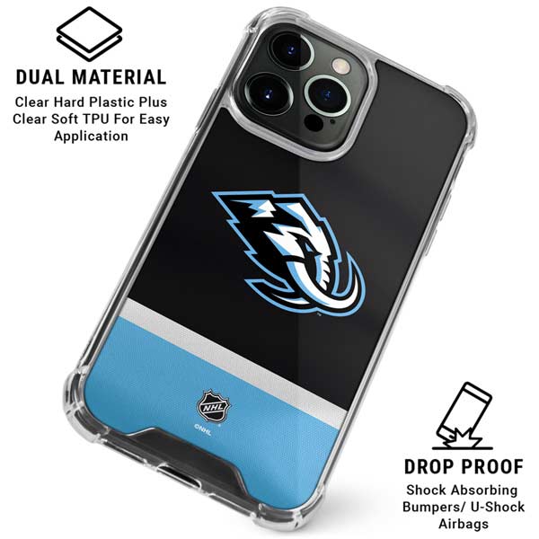 NHL Utah Mammoth Striped Jersey iPhone 15 Pro Clear Case