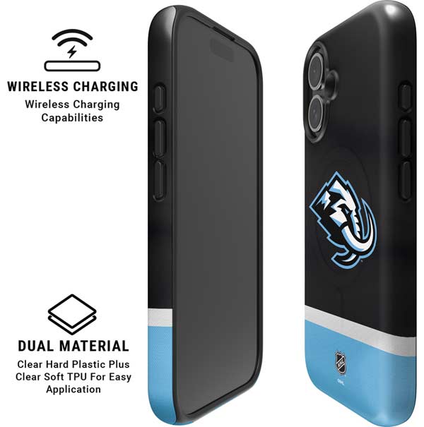 NHL Utah Mammoth Striped Jersey iPhone 16 Magsafe Impact Case