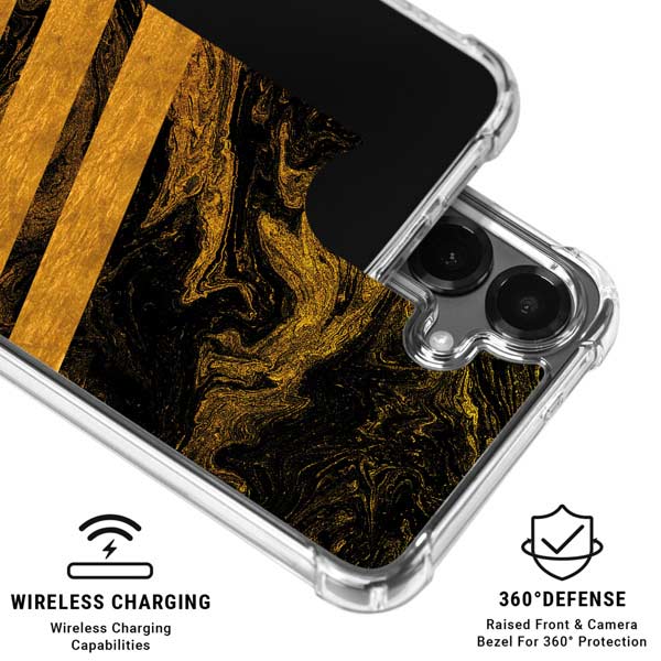 Striped Marble Galaxy S26 Plus Clear Case