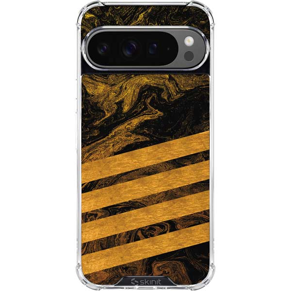 Striped Marble Google Pixel 10 Pro XL Clear Case