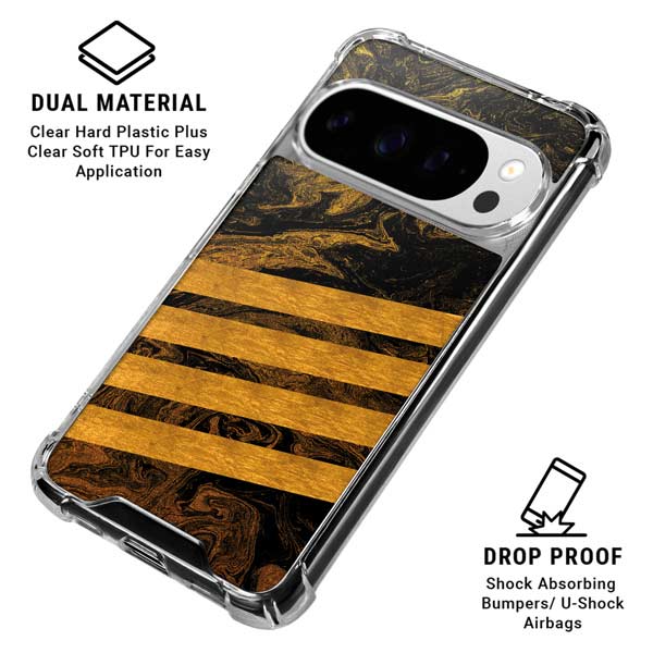 Striped Marble Google Pixel 10 Pro XL Clear Case