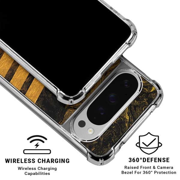 Striped Marble Google Pixel 10 Pro XL Clear Case