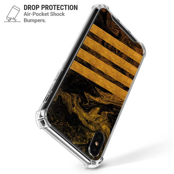Striped Marble iPhone X/XS Clear Case