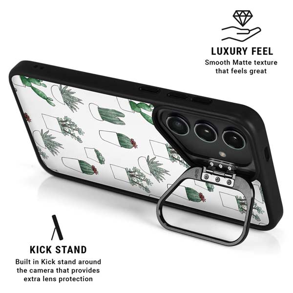Succulent Pattern Galaxy S26 Plus Kickstand Case