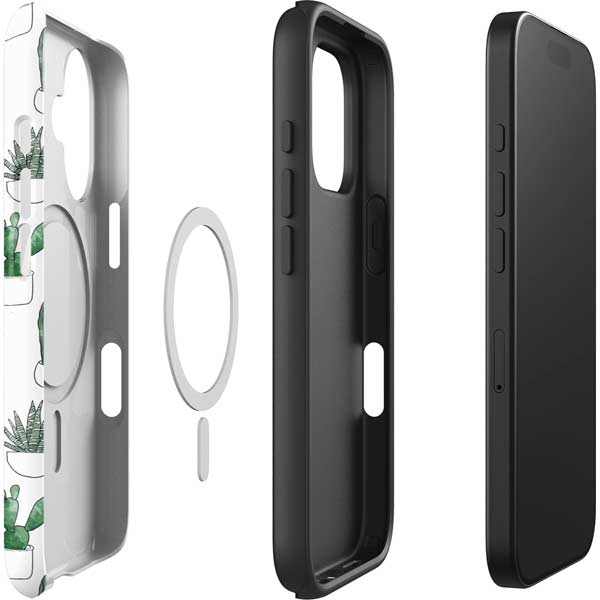 Succulent Pattern iPhone 16 Magsafe Impact Case