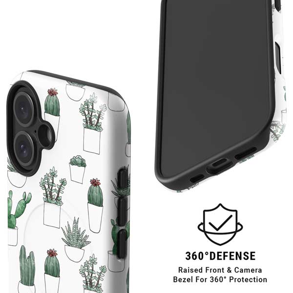 Succulent Pattern iPhone 16 Magsafe Impact Case