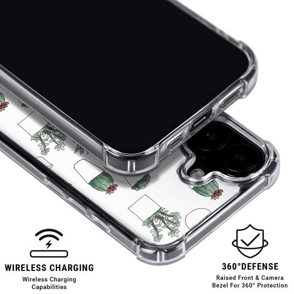 Succulent Pattern iPhone 17 Clear Case