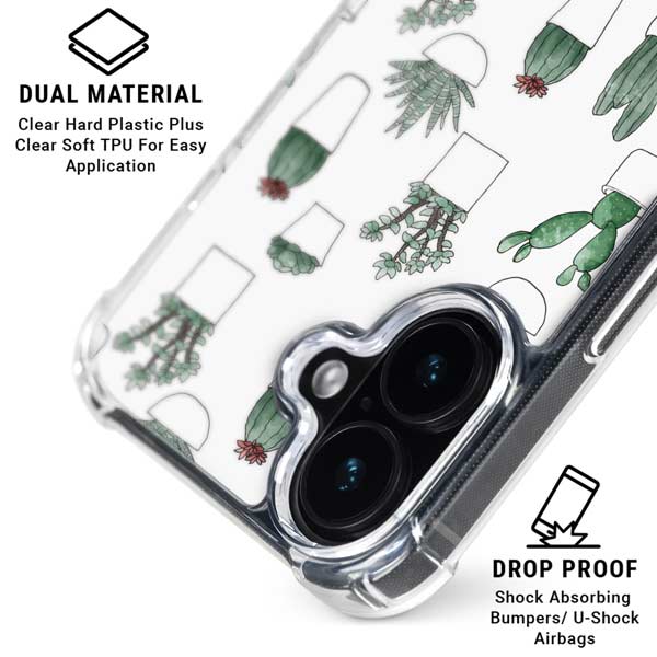 Succulent Pattern iPhone 17 Clear Case