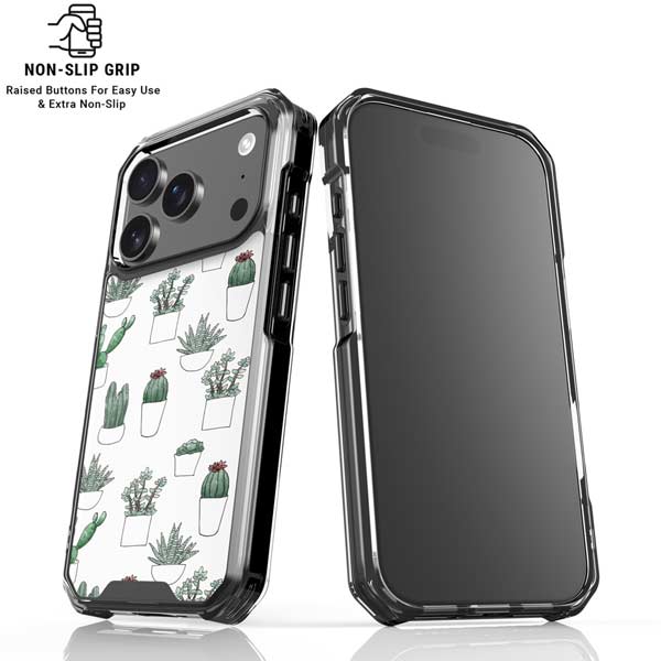 Succulent Pattern iPhone 17 Pro Clear Case