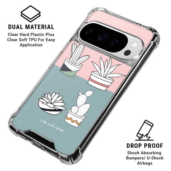 Succulent Sketch Google Pixel 10 Pro XL Clear Case