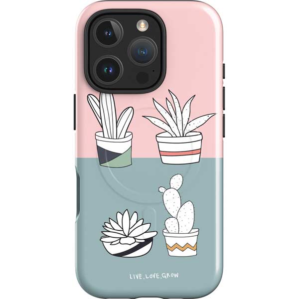 Succulent Sketch iPhone 16 Pro Max Magsafe Impact Case