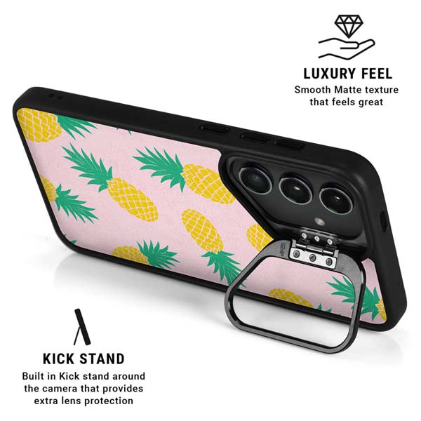 Summer Pineapples Galaxy S26 Kickstand Case
