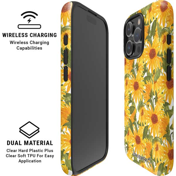 Bouffants and Broken Hearts Sunflowers iPhone 16 Pro Max Magsafe Impact Case