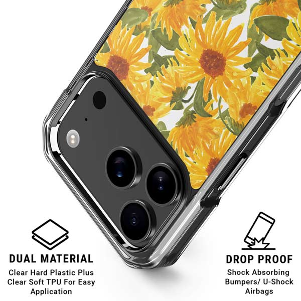 Bouffants and Broken Hearts Sunflowers iPhone 17 Pro Clear Case