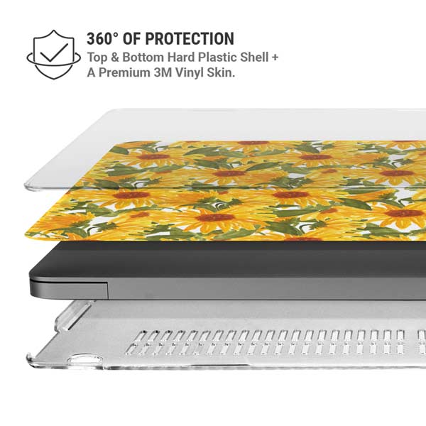 Bouffants and Broken Hearts Sunflowers MacBook Pro 14in (2021-24) Case plus Skin