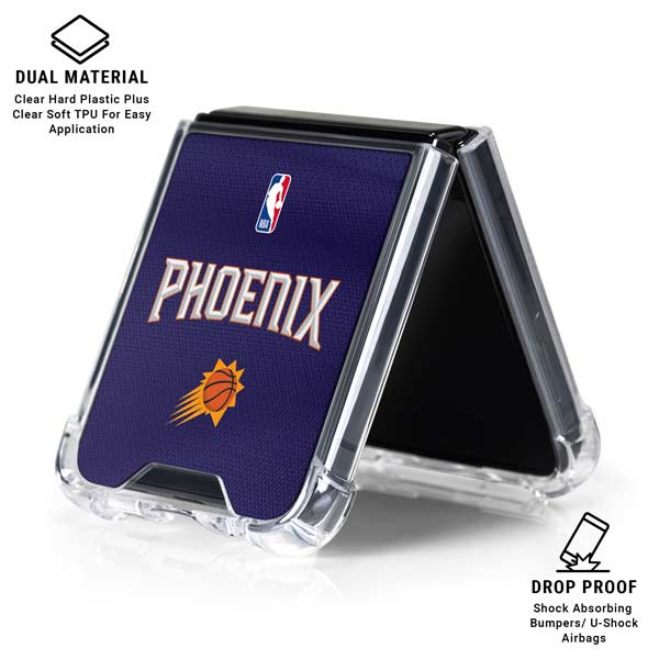 NBA Phoenix Suns Jersey Galaxy Z Flip7 Clear Case