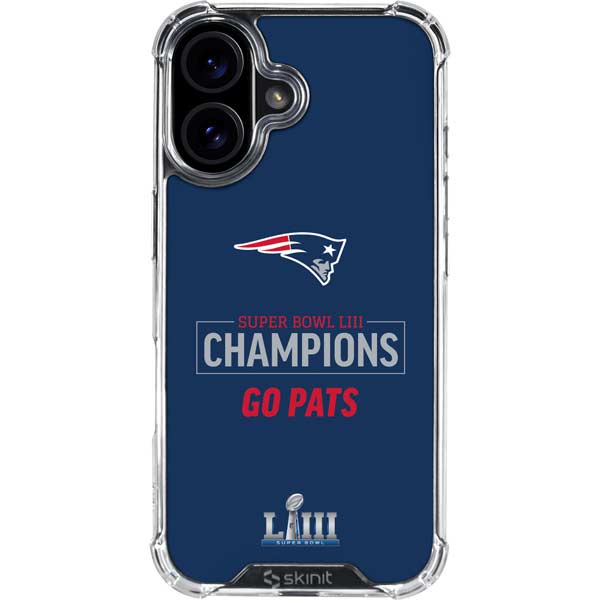 NFL Super Bowl LIII Champions Go Pats iPhone 17 Clear Case