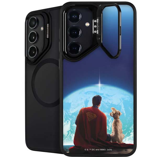 Superman 2025 Superman & Krypto watch the Earth Galaxy S26 Kickstand Case