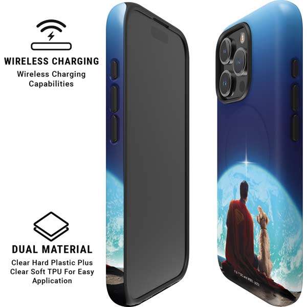 Superman 2025 Superman & Krypto watch the Earth iPhone 16 Pro Max Magsafe Impact Case