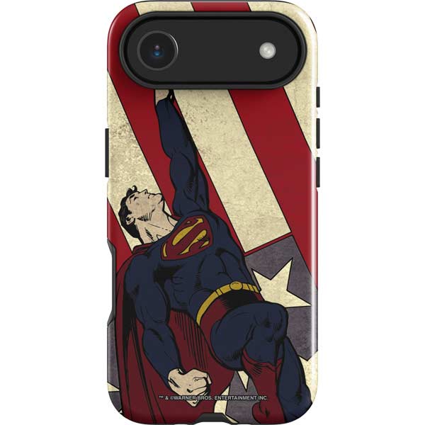 DC Comics Superman Vintage Pose American Flag iPhone 17 Air Impact Case