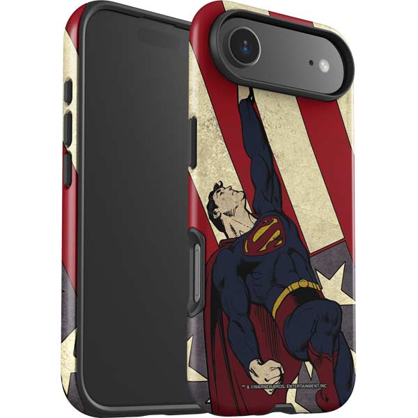 DC Comics Superman Vintage Pose American Flag iPhone 17 Air Impact Case