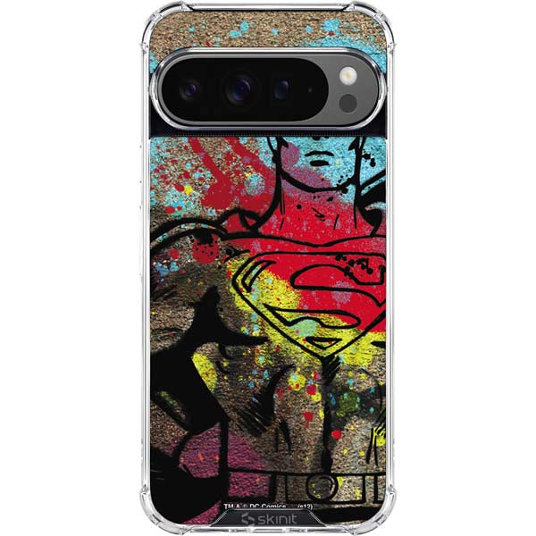 DC Comics Superman Color Splatter Google Pixel 10 Pro XL Clear Case