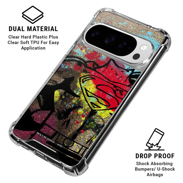 DC Comics Superman Color Splatter Google Pixel 10 Pro XL Clear Case