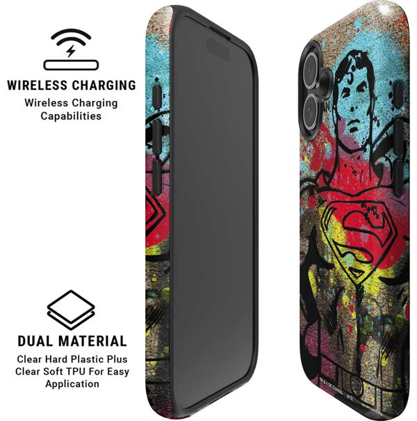 DC Comics Superman Color Splatter iPhone 16 Magsafe Impact Case