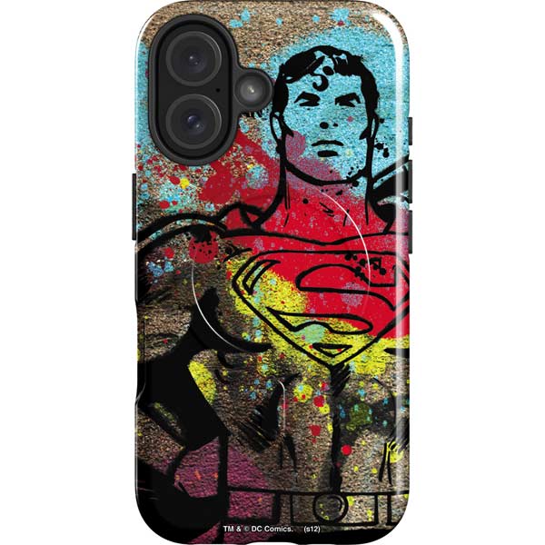 DC Comics Superman Color Splatter iPhone 16 Plus Magsafe Impact Case
