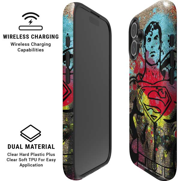 DC Comics Superman Color Splatter iPhone 16 Plus Magsafe Impact Case