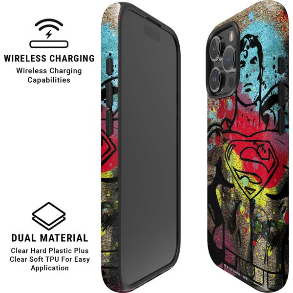 DC Comics Superman Color Splatter iPhone 16 Pro Max Magsafe Impact Case