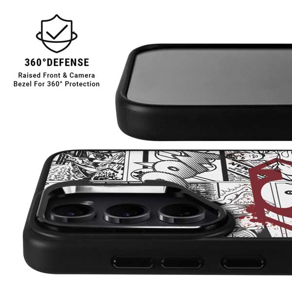 DC Comics Superman Comic Pattern Logo in Red Galaxy S26 Plus Kickstand Case