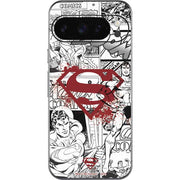 DC Comics Superman Comic Pattern Logo in Red Google Pixel 10 Pro XL Skin