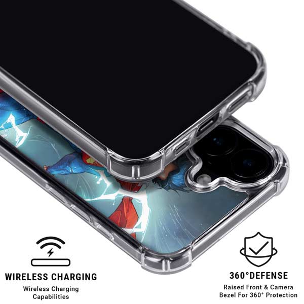 DC Comics Superman Elements iPhone 17 Clear Case