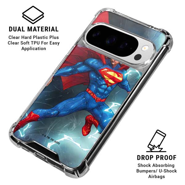 DC Comics Superman Heat Vision Google Pixel 10 Pro XL Clear Case