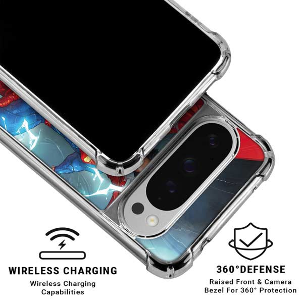DC Comics Superman Heat Vision Google Pixel 10 Pro XL Clear Case