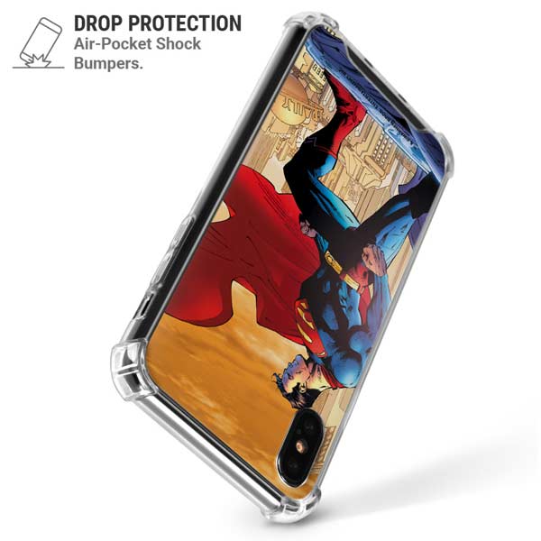 DC Comics Superman For Tomorrow Cover Art by Jim Lee iPhone X/XS Clear Case
