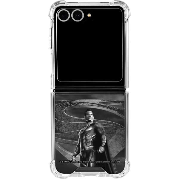 The Justice League (2017) Superman Poster Galaxy Z Flip7 Clear Case