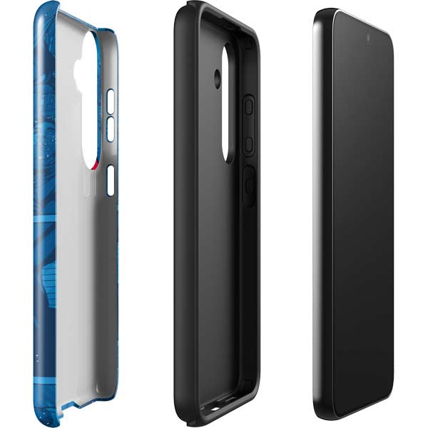DC Comics Superman Logo Background Pattern Galaxy S25 Plus Impact Case