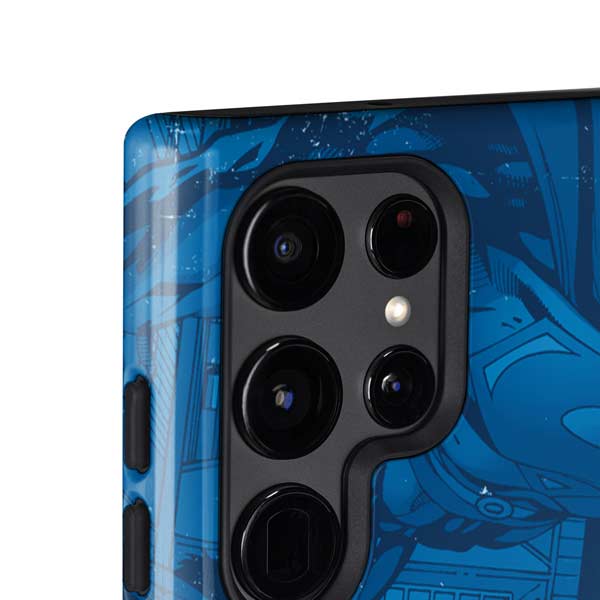 DC Comics Superman Logo Background Pattern Galaxy S25 Ultra Impact Case
