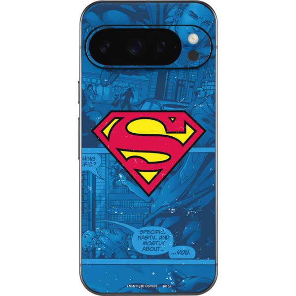 DC Comics Superman Logo Background Pattern Skin for Google Pixel